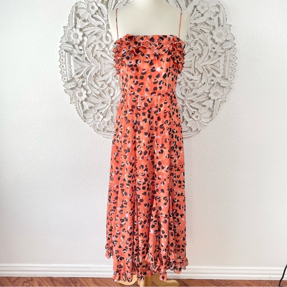 {Hutch} Marigold Prowl Ruffle Midi Dress, Size 4